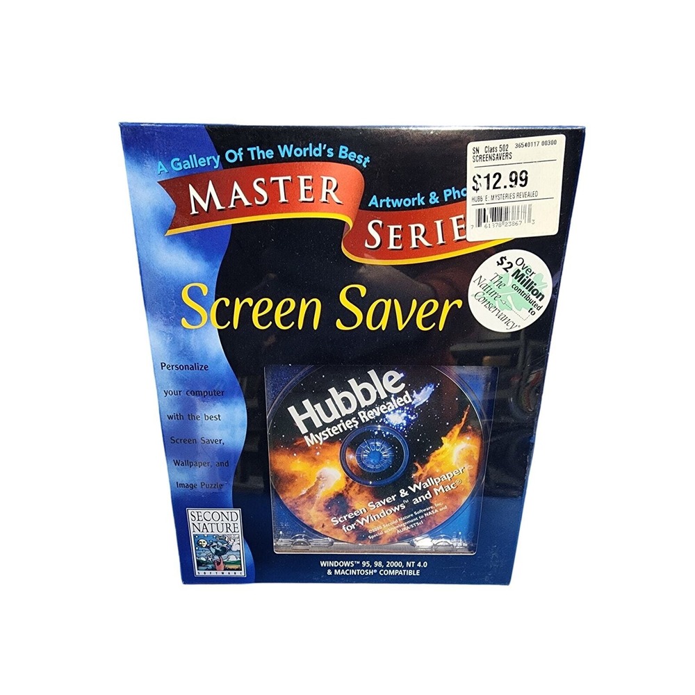 Vintage Rare Retro Master Series Hubble Screensaver  - SEALED‎ Big Box Win98